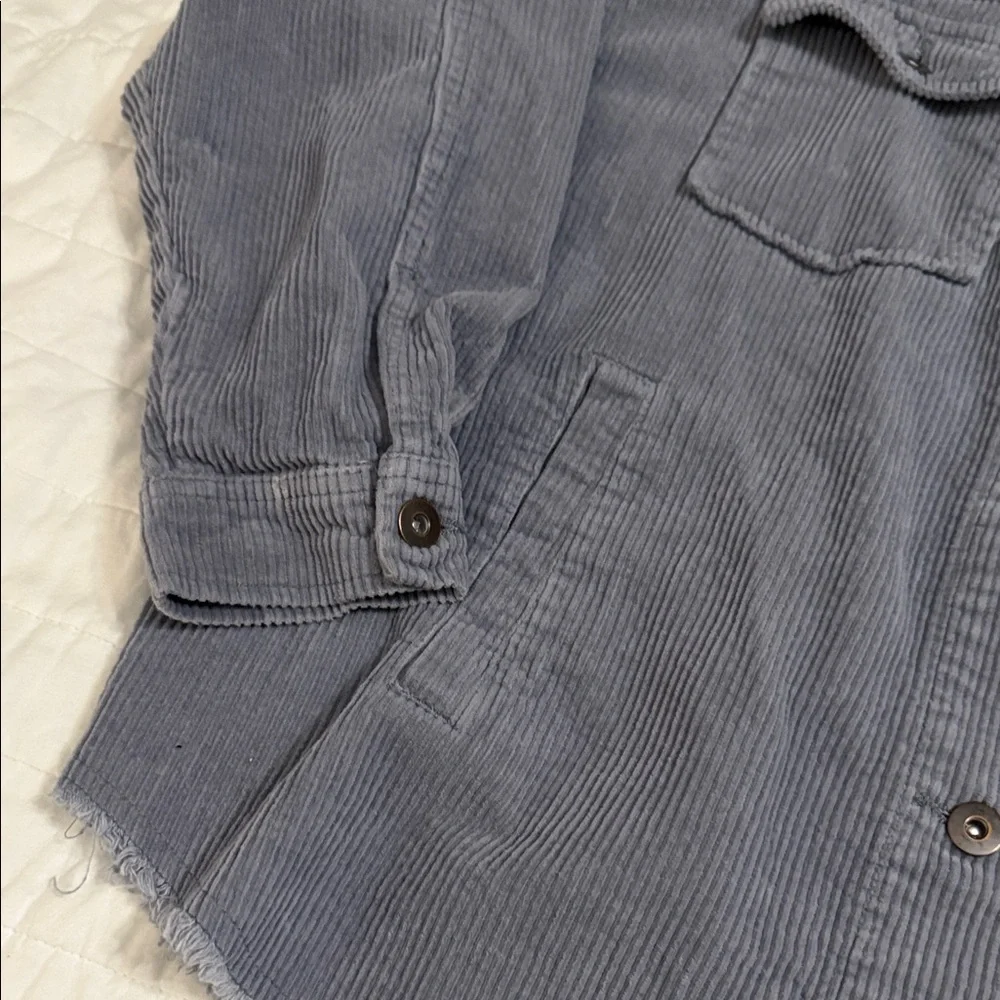 Zara Gray CORDUROY SHIRT LIKE Jacket: BEAUTIFUL EXCELLENT CONDITION - Picture 7 of 9